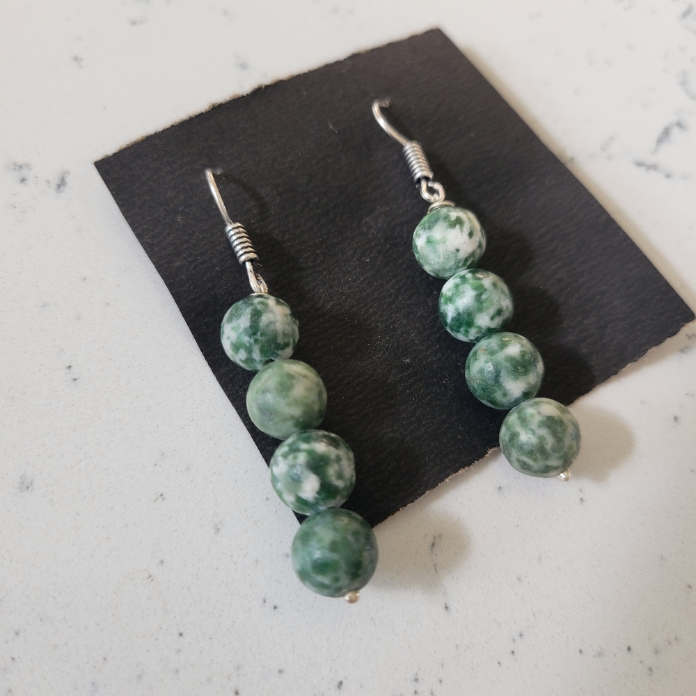 Natural Jasper stone earrings brand new